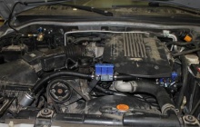 Установка ГБО на Mitsubishi Pajero подкапотное пространство